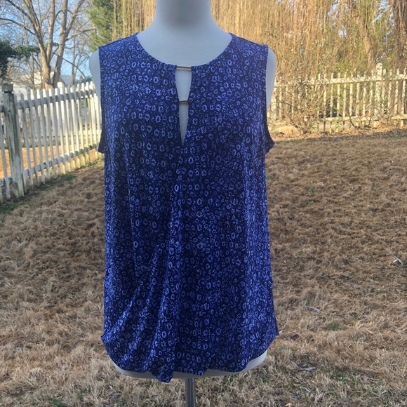 Michael Kors Tops - MICHAEL Michael Kors Blue Sleeveless Top Large